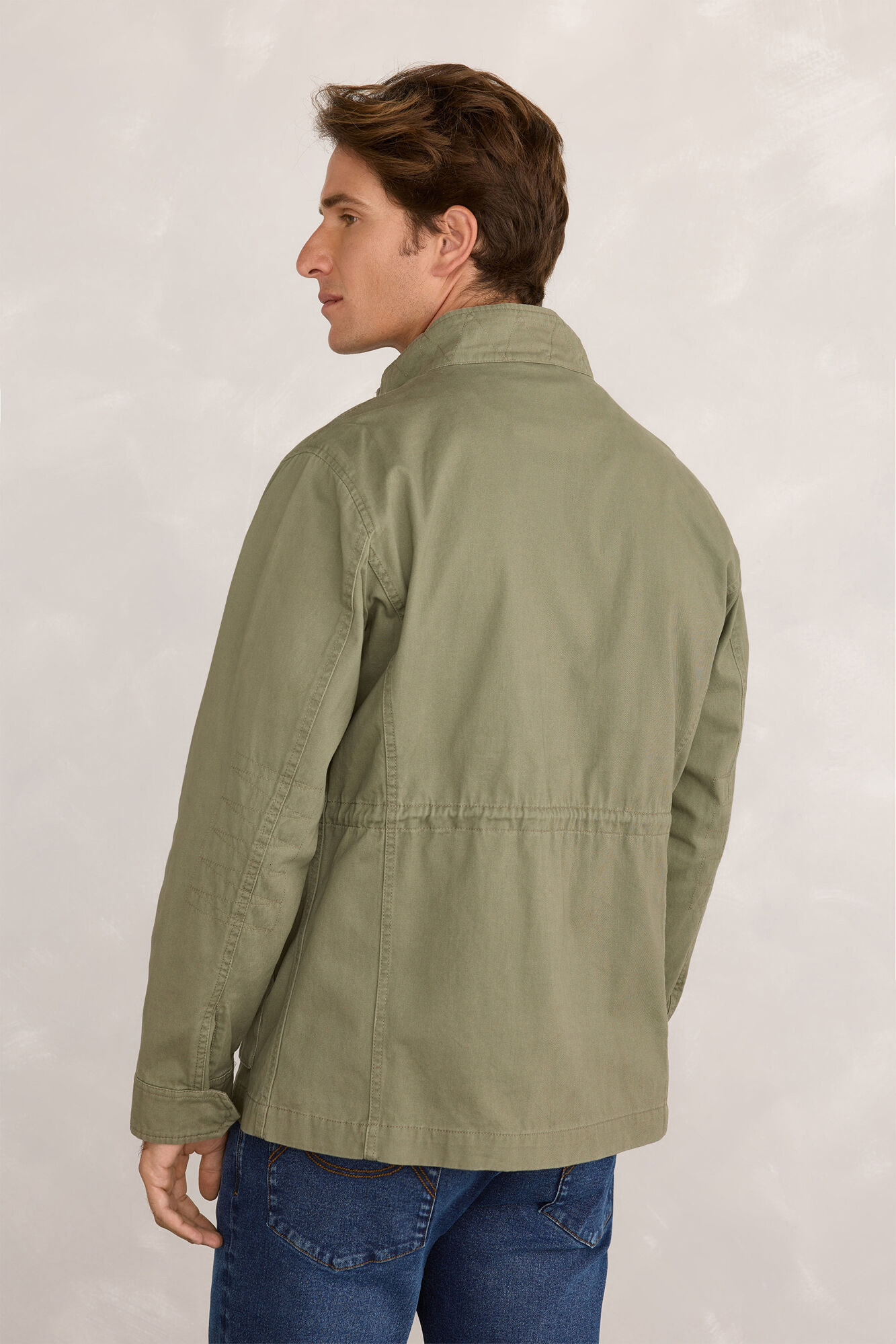 Milano Bolsillos de la chamarra Kaki Oscuro