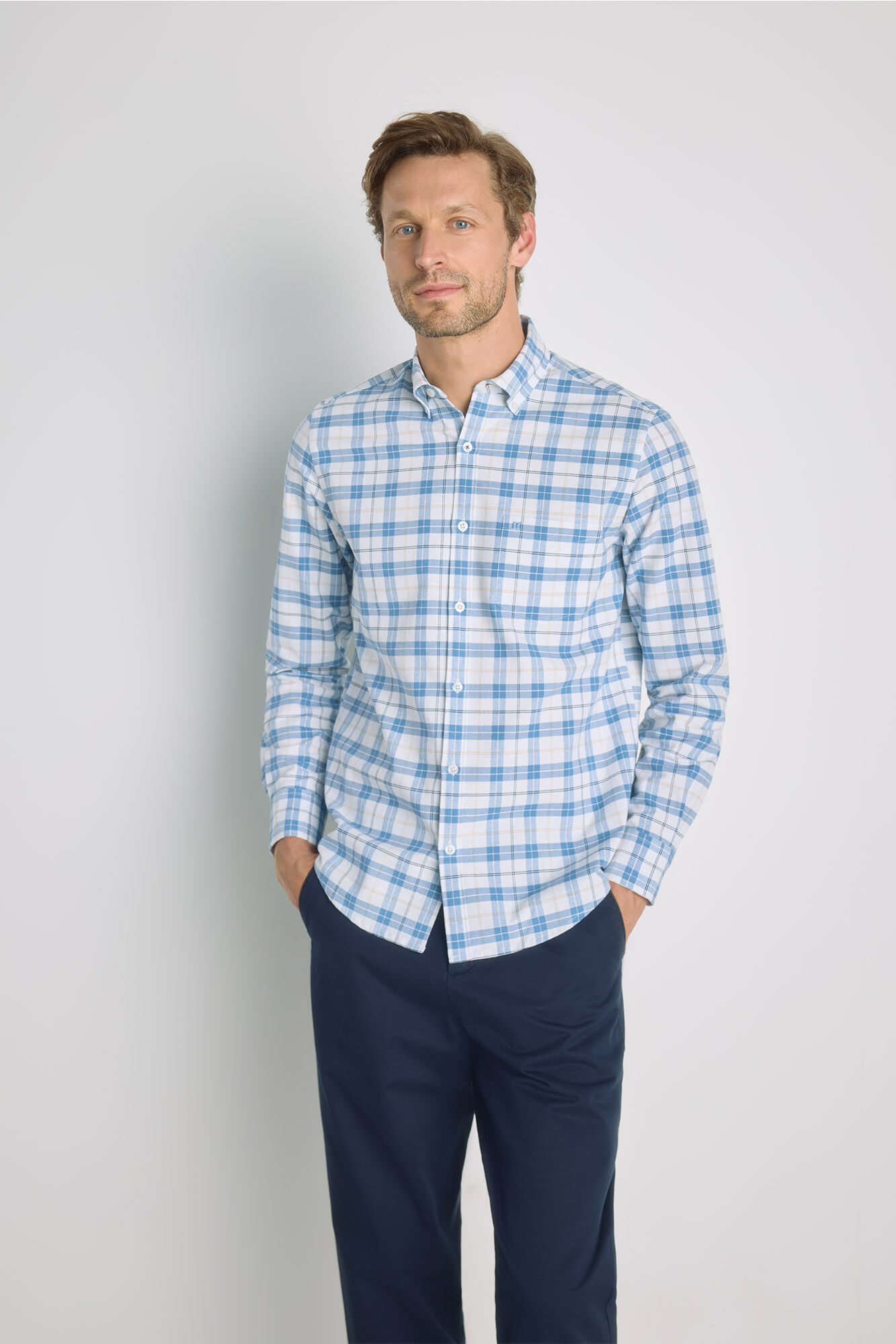 Milano Camisa de cuadros manga larga