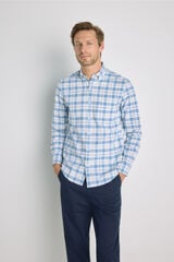 Milano Camisa de cuadros manga larga Navy
