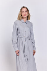 Milano Tejido de camisa midi Gris Oscuro