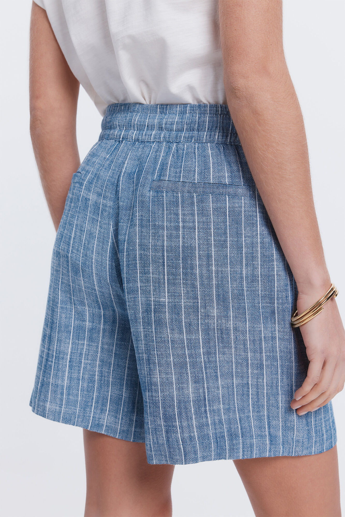 Milano Bermuda lino Azul