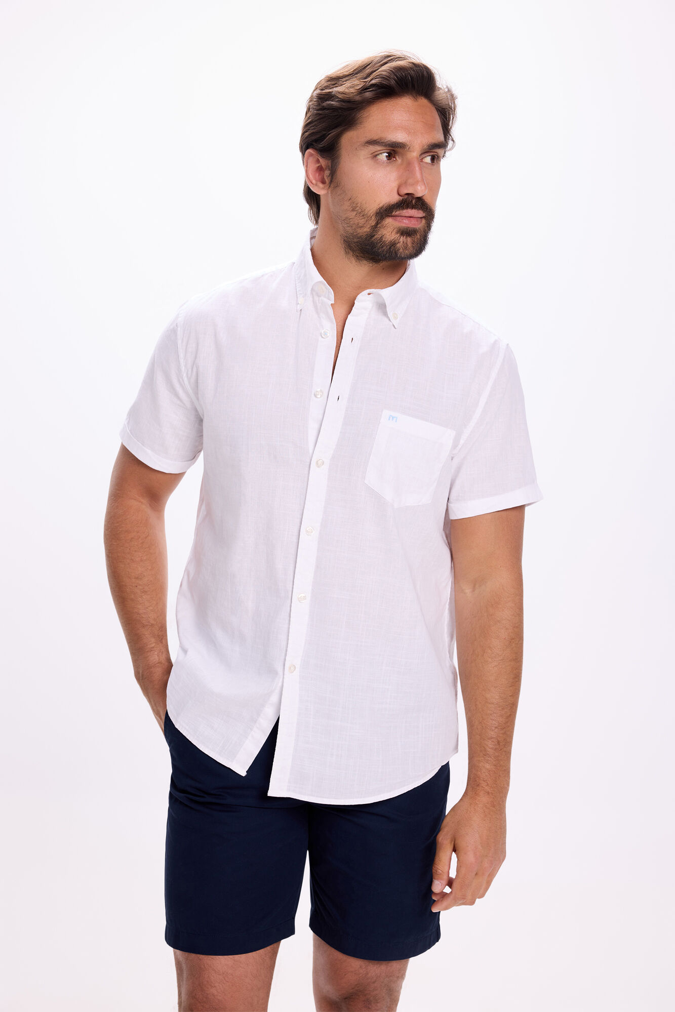 Milano Camisa Slub Lisa