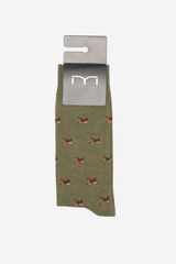 Fifty Outlet Calcetín jacquard Kaki Oscuro