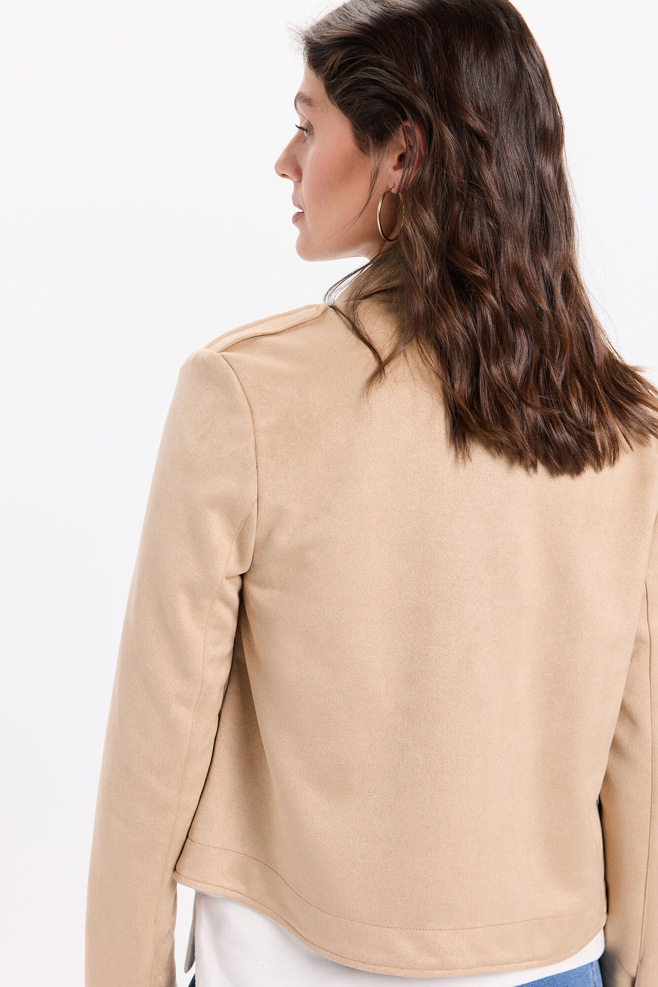 Milano Chamarra efecto ante beige Beige/Camel