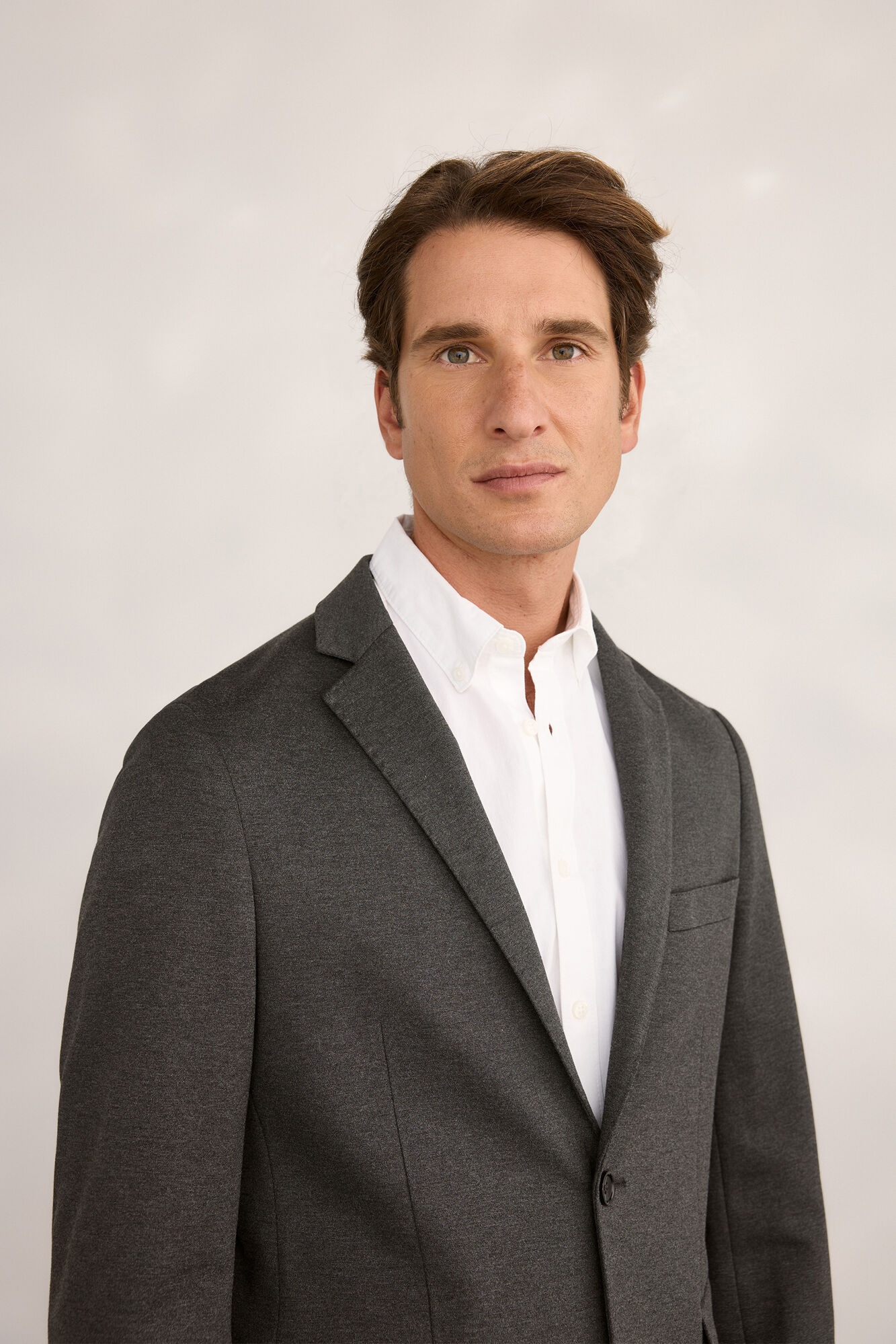 Milano Blazer de punto entallada Gris Oscuro