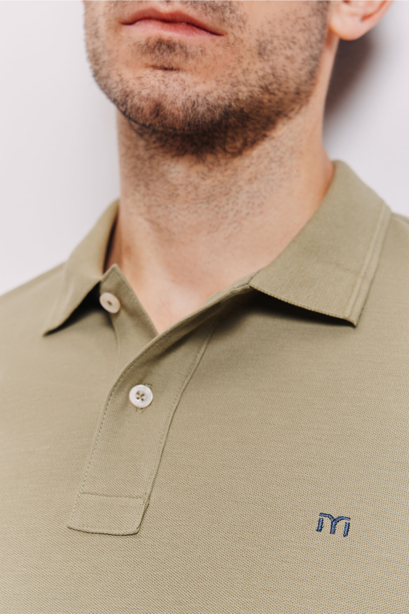 Milano Polo manga larga Kaki Claro