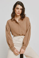 Milano Blusa lisa Marr&oacute;n