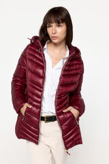Fifty Outlet Abrigo acolchado con capucha Vino