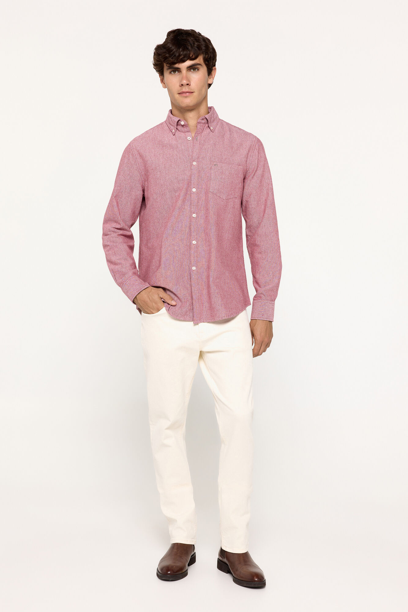 Milano Camisa Oxford Lisa Rojo