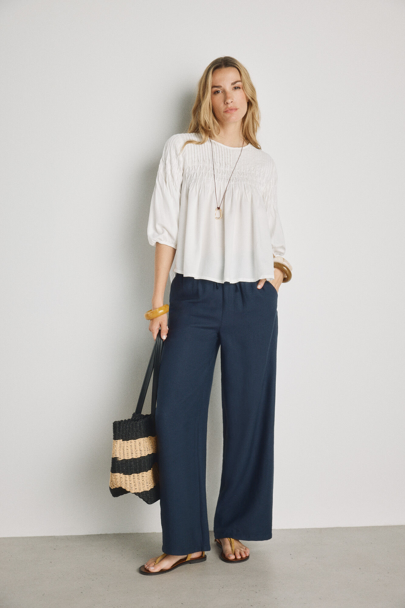 Milano Blusa cuello redondo Blanco