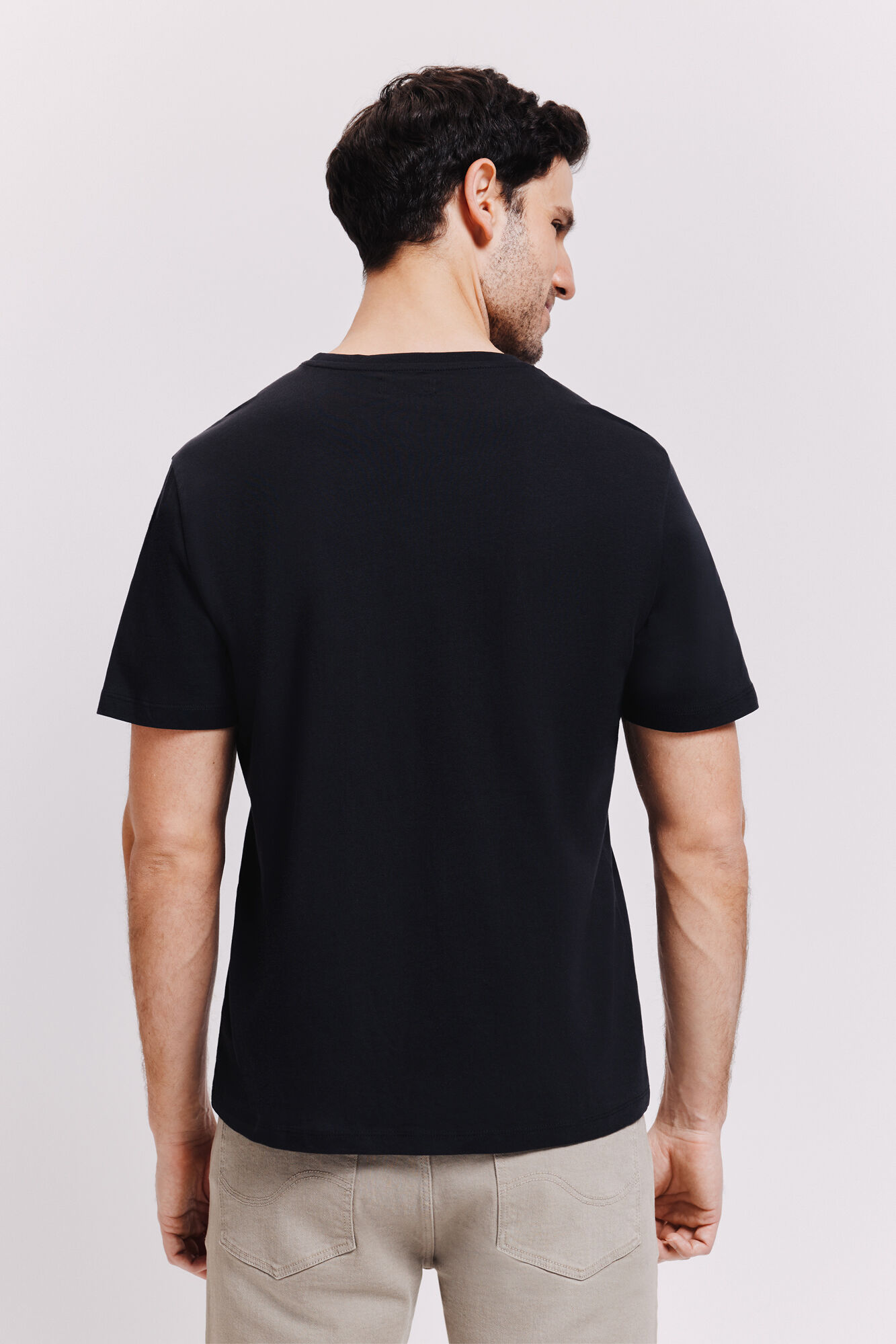 Milano Playera b&aacute;sica con bolsillo Negro