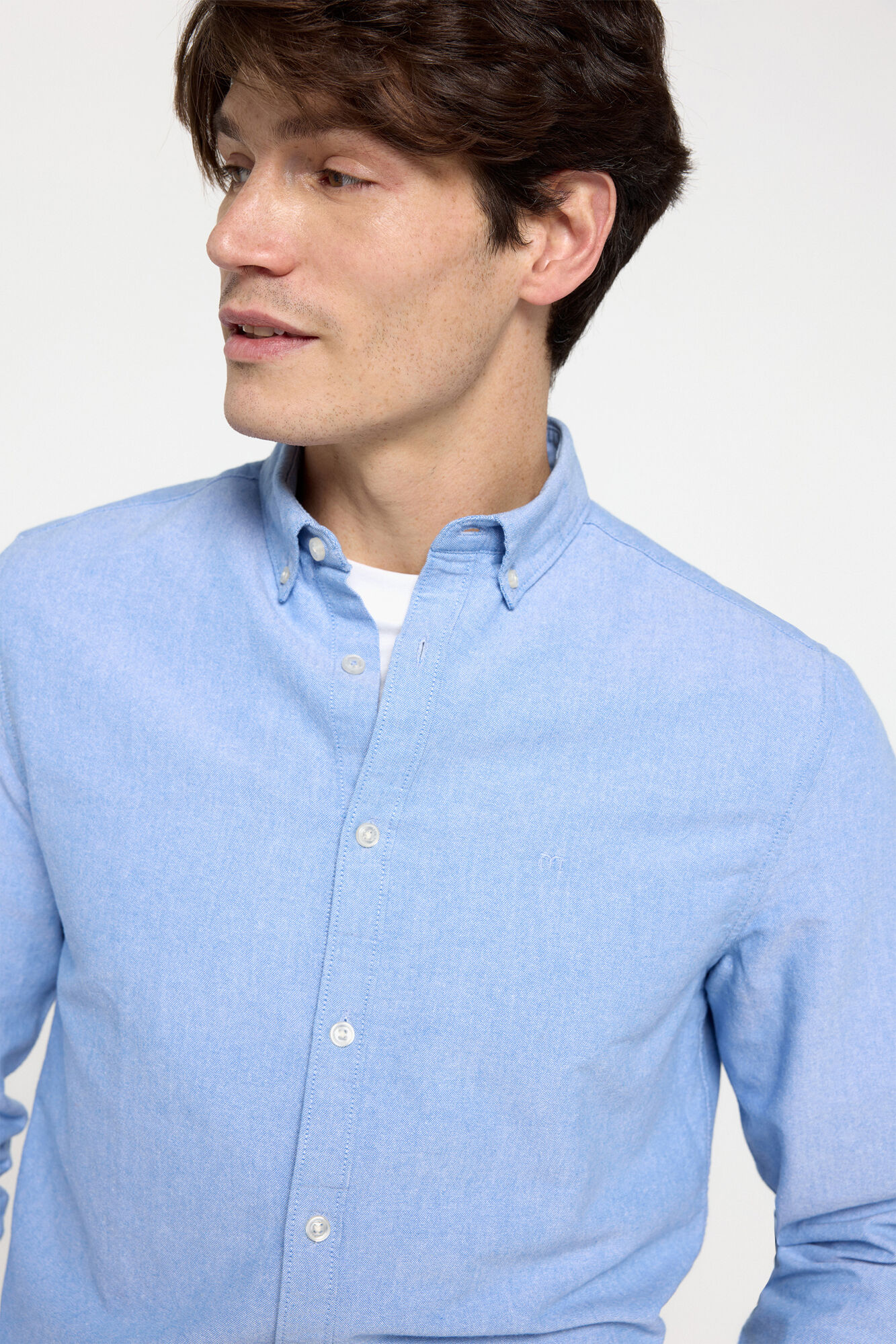 Milano Camisa Oxford Lisa Azul