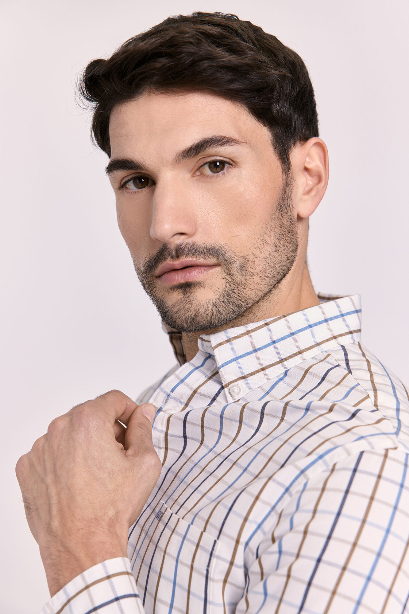 Milano Camisa cuadros holgada Navy