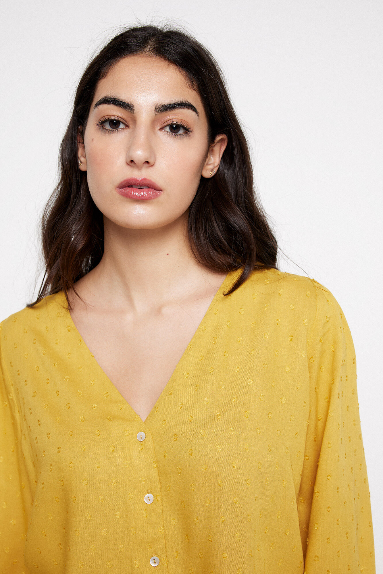 Milano Blusa plumeti Dorado/ Mostaza