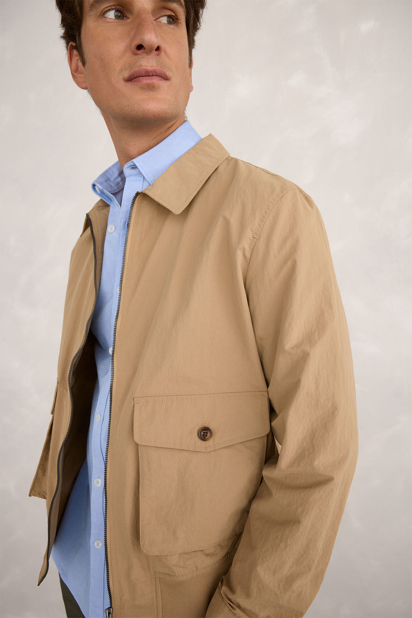 Milano Bolsillos de chamarra ligera Beige/Claro