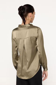 Fifty Outlet Camisa satinada Kaki Claro