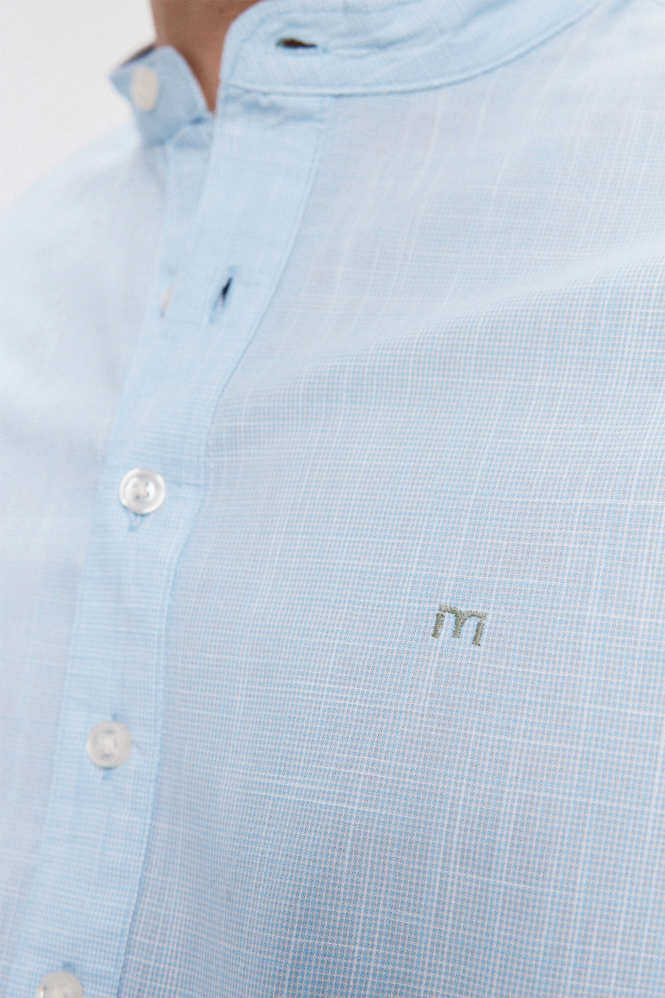 Milano Camisa Mao Polera Azul