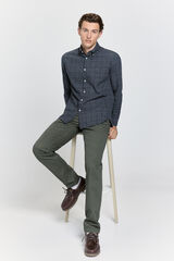 Milano Camisa a camisa de corte relajado Gris Oscuro