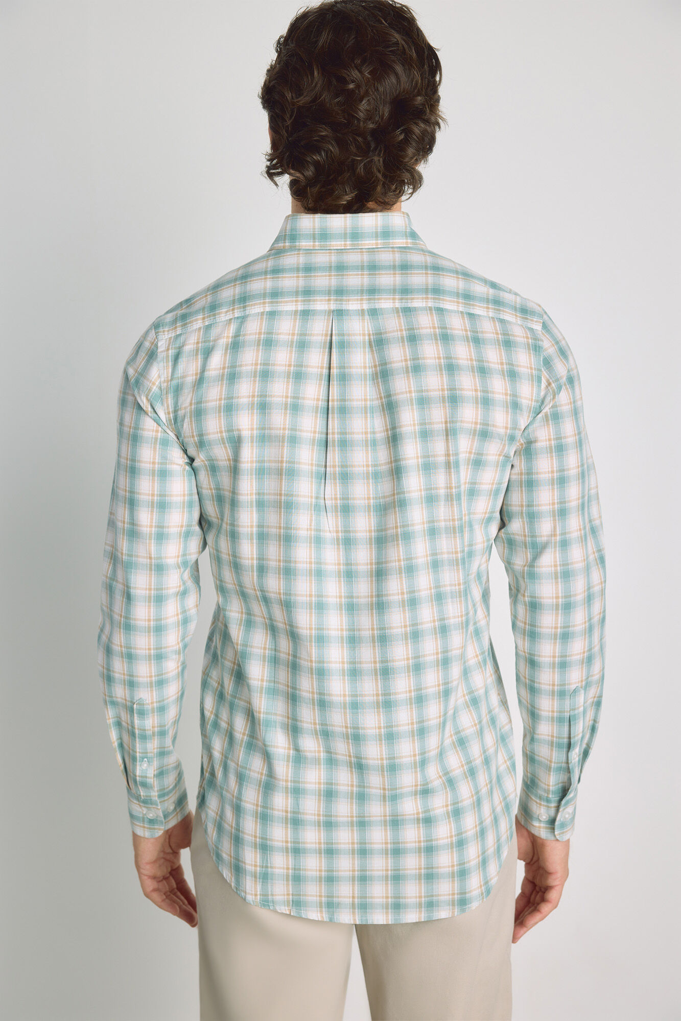 Milano Camisa de cuadros manga larga Azul
