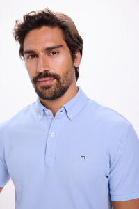 Fifty Outlet Polo Oxford con botones Azul