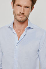 Milano Camisa de cuadros manga larga Azul Claro