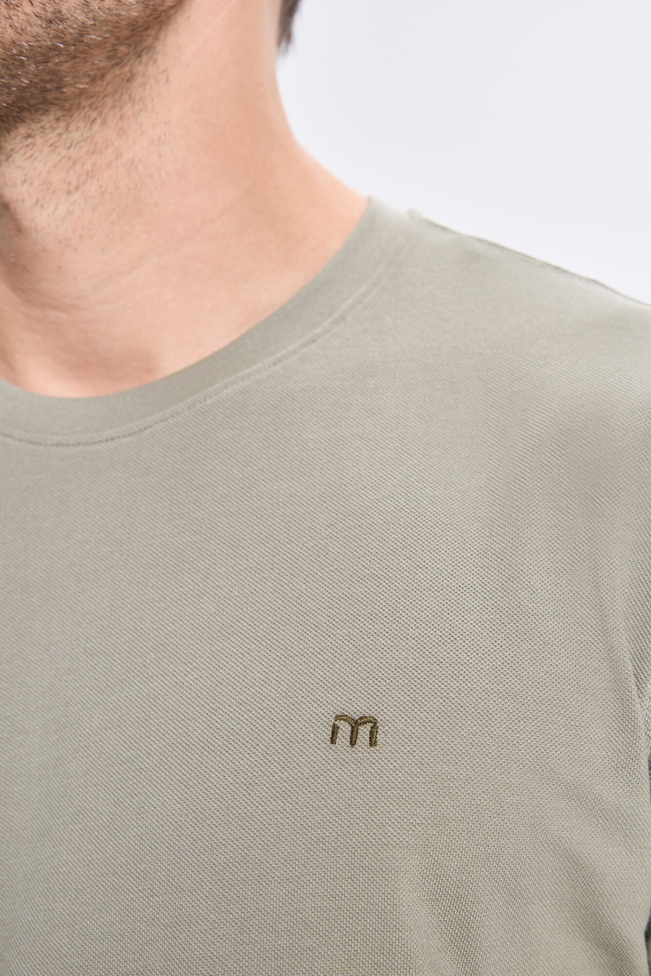 Milano Playera b&aacute;sica de piqu&eacute; Kaki Oscuro