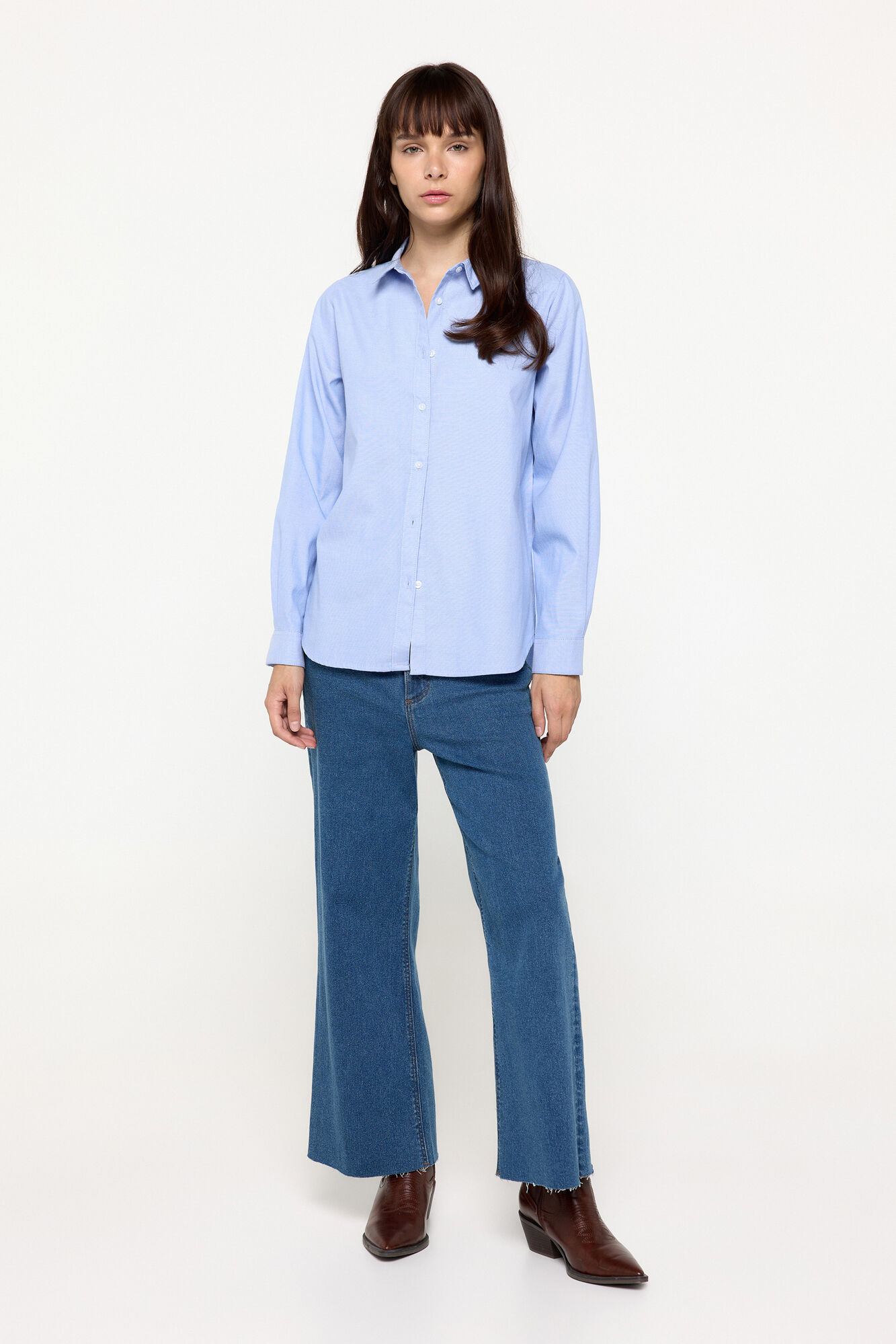 Milano Camisa B&aacute;sica Azul