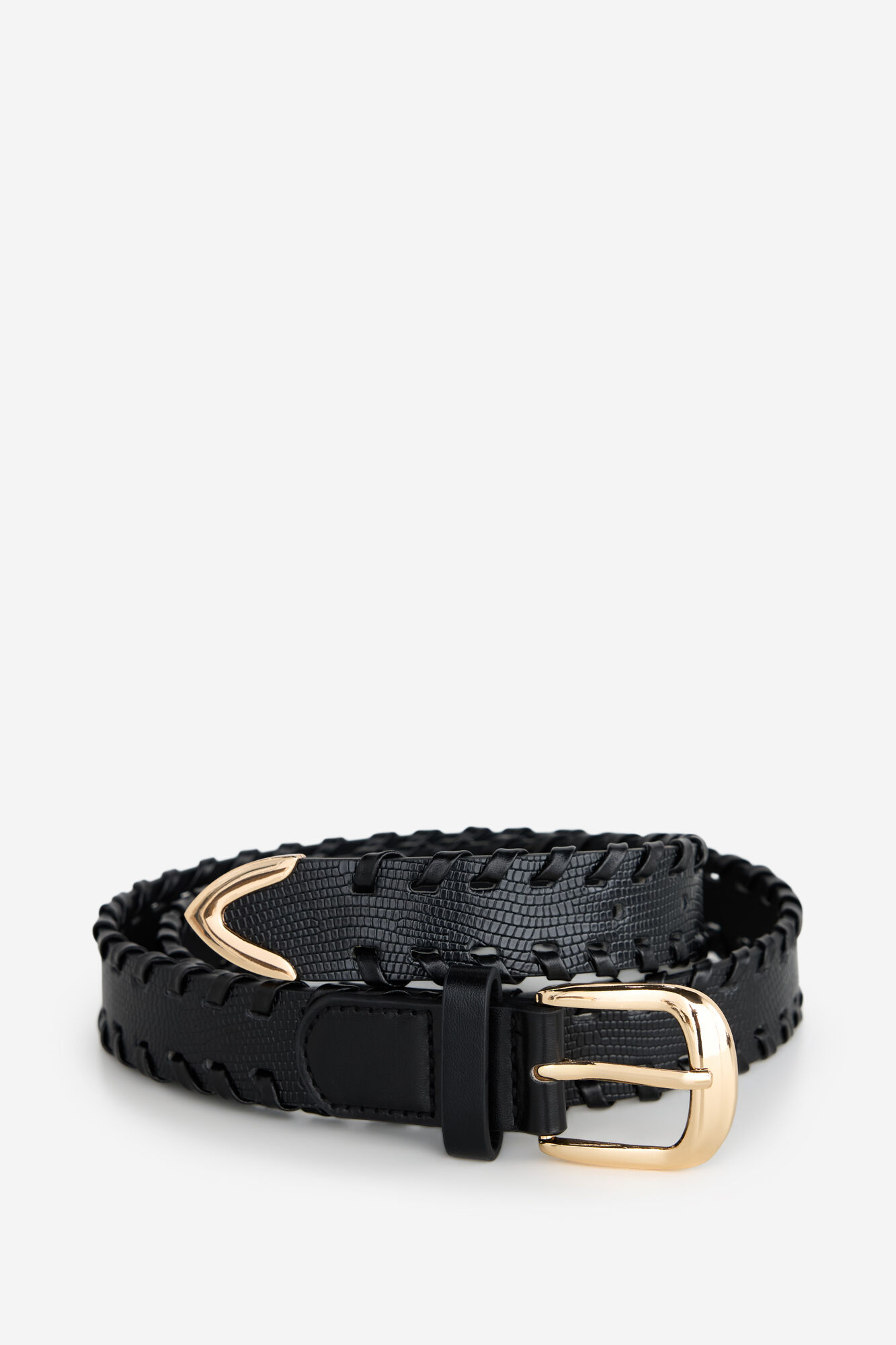 Milano Cintur&oacute;n con detalle de cintas en los bordes.