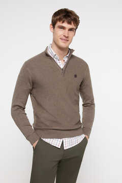 Fifty Outlet Jersey Cremallera Algodón. brown