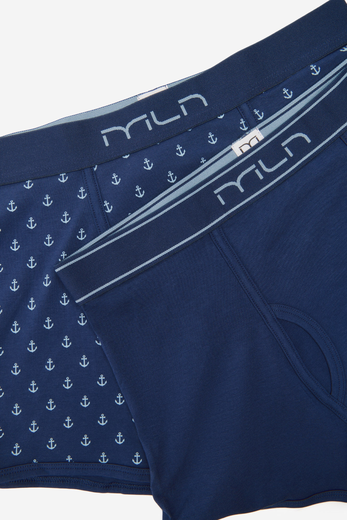 Milano Pack b&oacute;xer liso y estampado de anclas