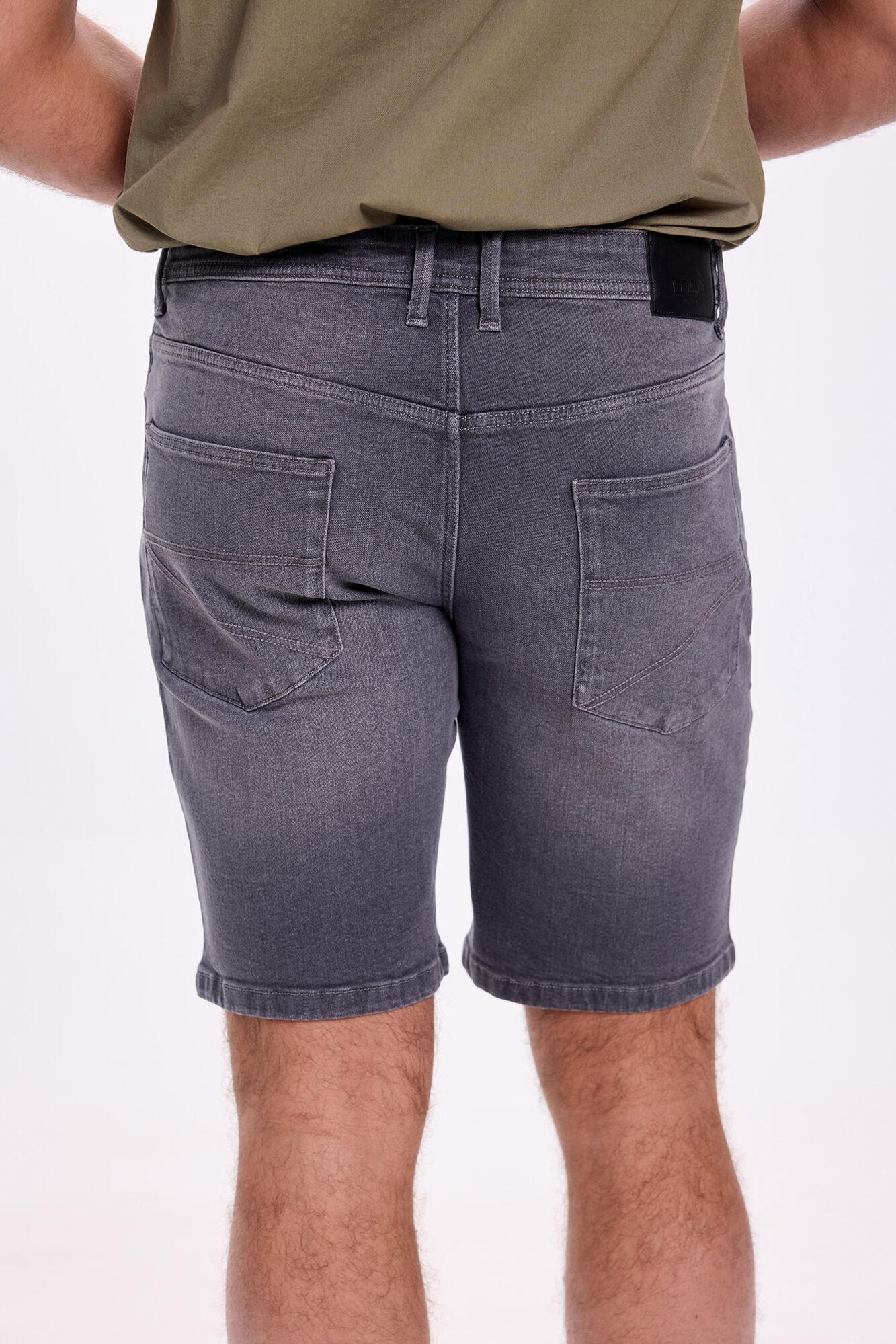 Milano Bermudas de denim ajustadas Gris