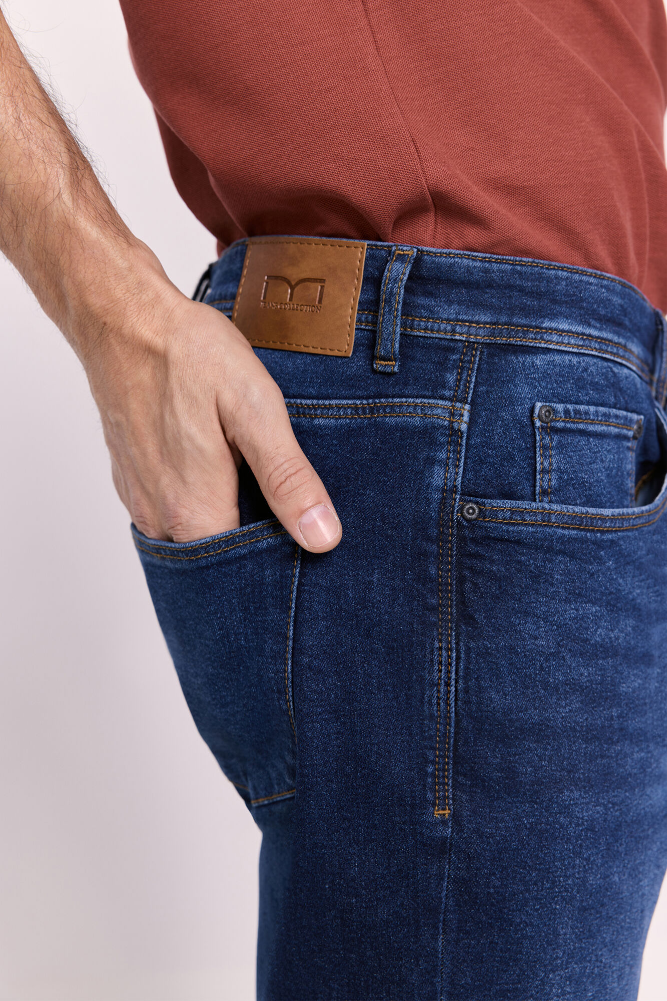 Milano Pantal&oacute;n slim fit de mezclilla Azul