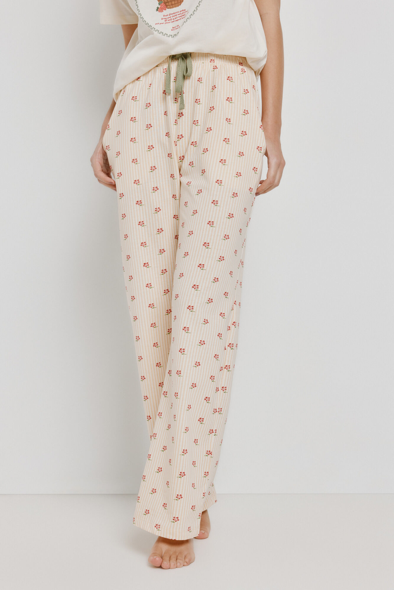 Milano Pijama estampada Beige
