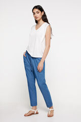 Fifty Outlet Pantalón light denim. Azul