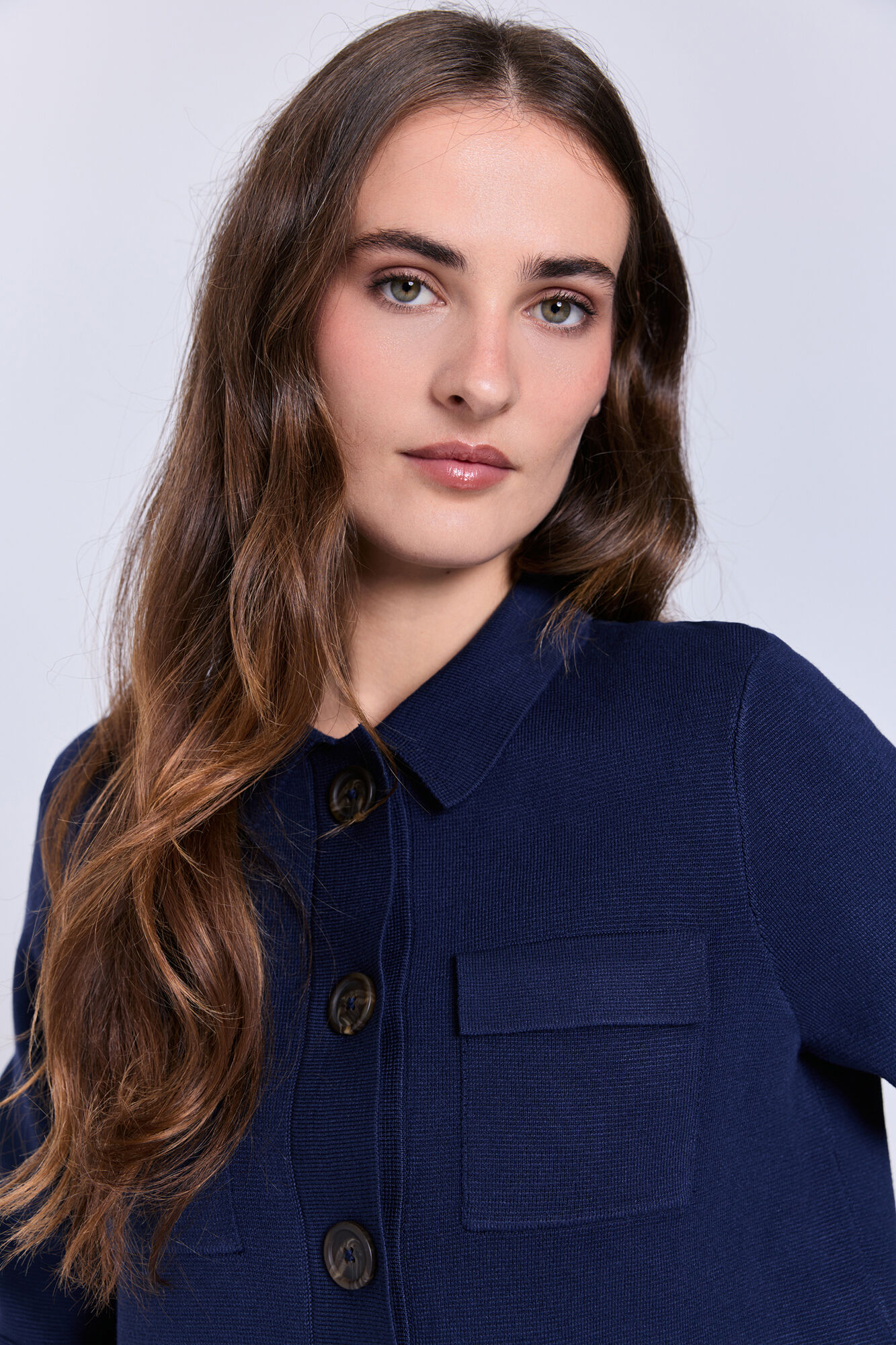 Milano C&aacute;rdigan grueso con bolsillos Navy