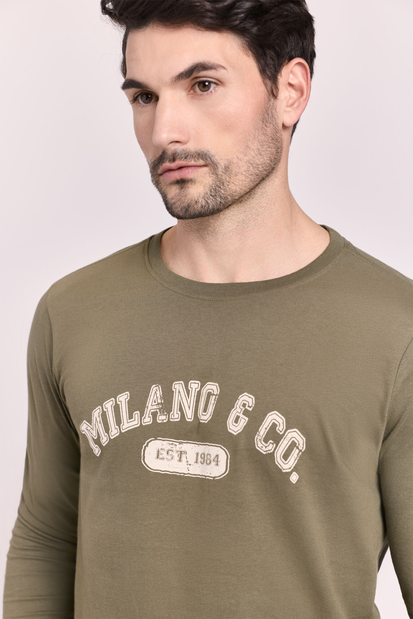 Milano Pijama de tejido y tela Kaki Oscuro