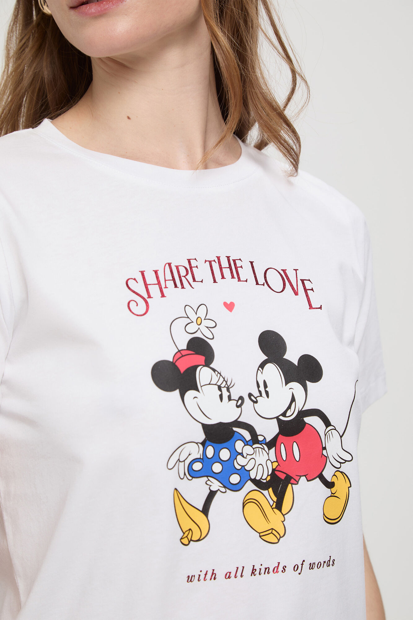 Milano Camiseta licencia Mickey y Minnie Mouse manga corta