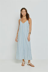 Milano Vestido con escote en pico y tirantes Azul