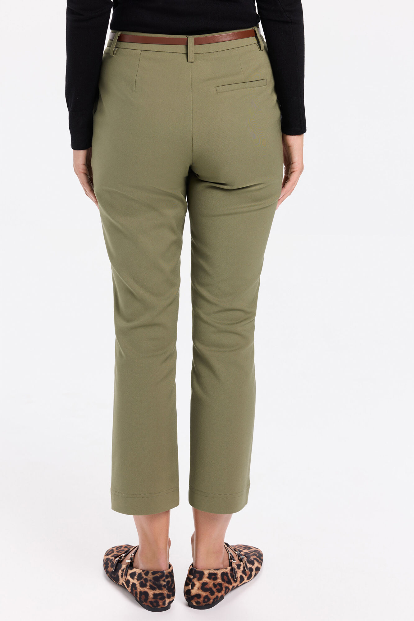 Milano Cintur&oacute;n chinos Kaki Oscuro