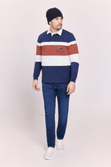 Milano Pantal&oacute;n slim fit de mezclilla Navy