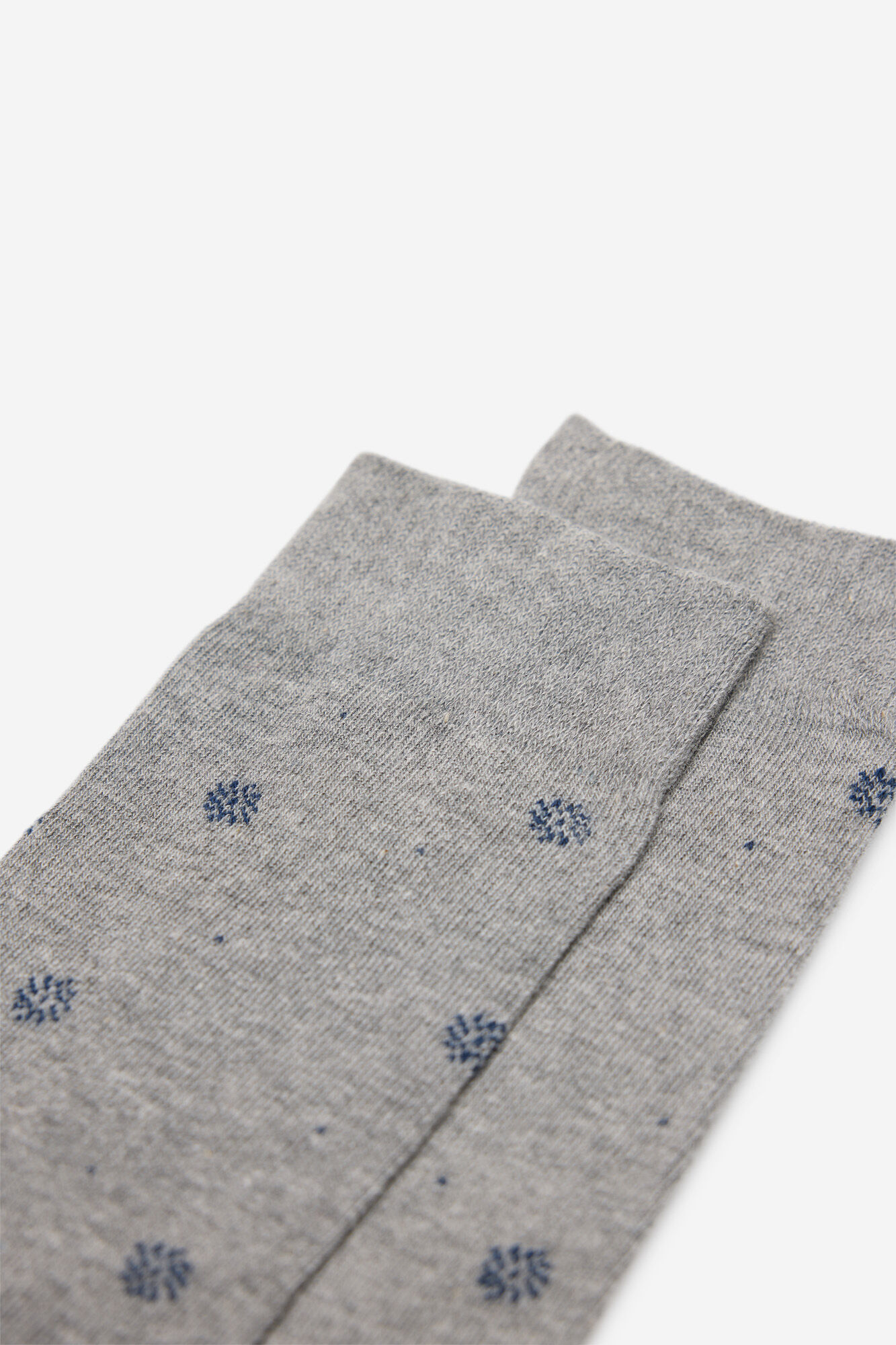 Milano Calcetines media ca&ntilde;a print geom&eacute;trico Gris