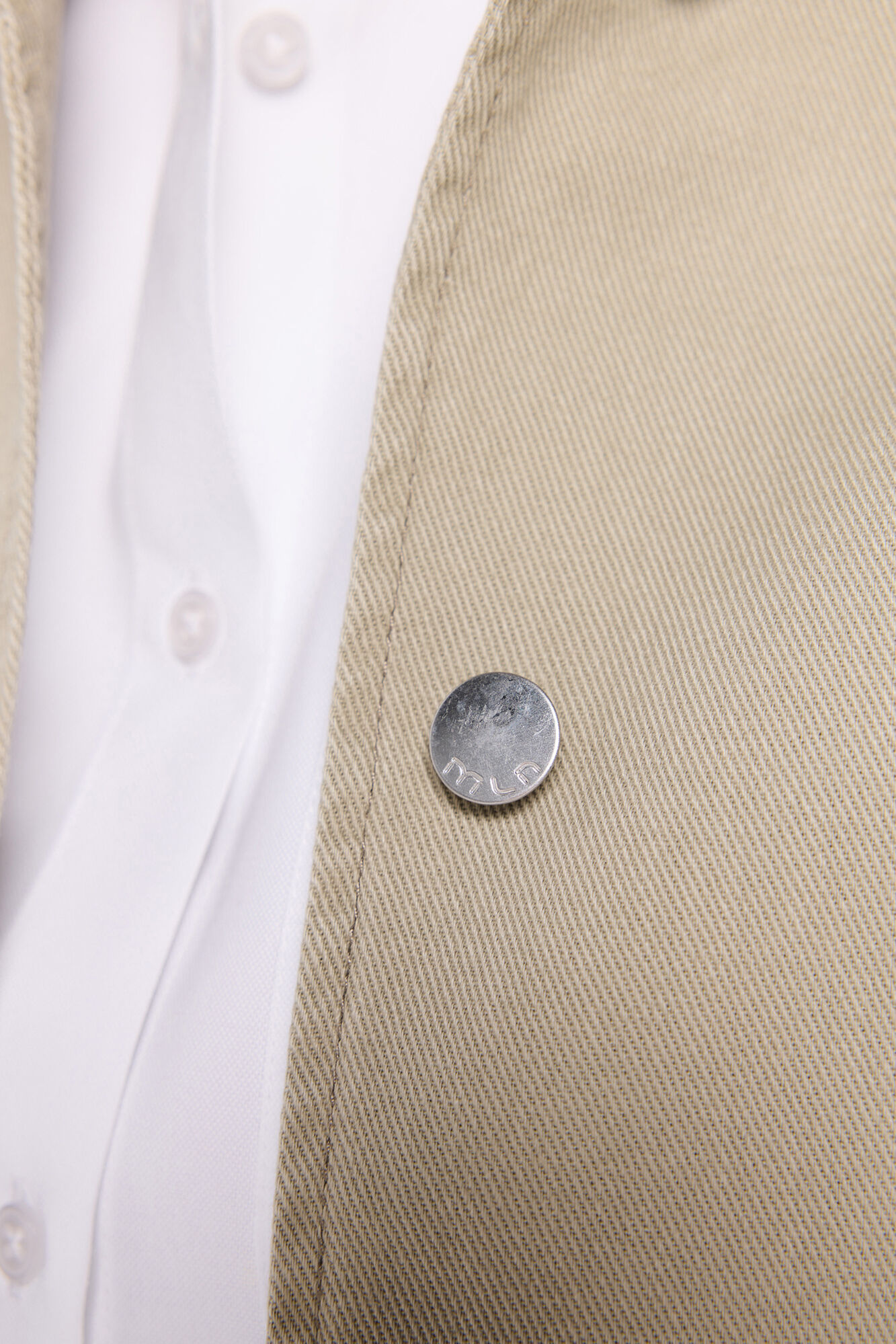 Milano Chamarra safari de algod&oacute;n lavado Kaki Oscuro