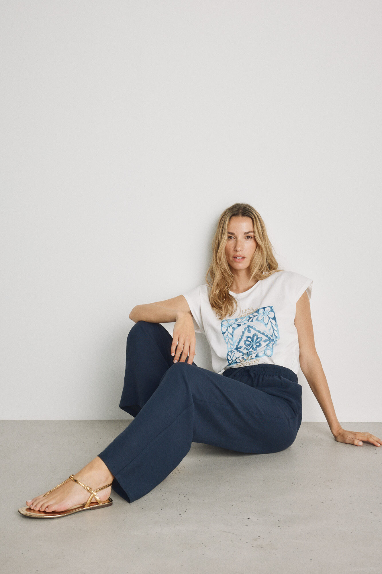 Milano Pantal&oacute;n ancho Navy