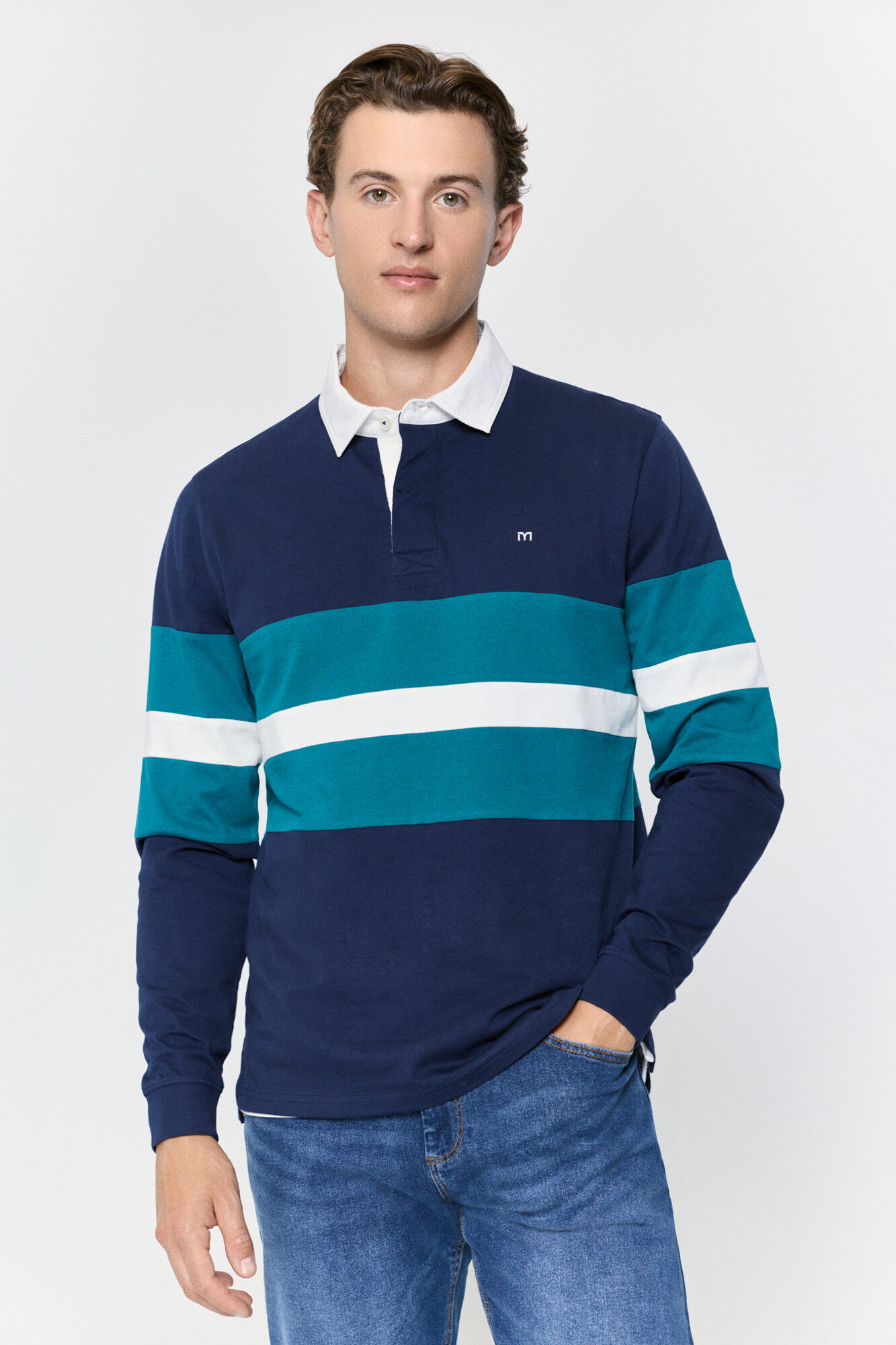 Milano Polo estilo rugby  Navy