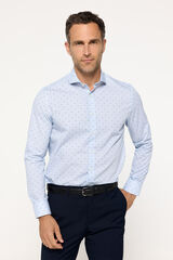 Fifty Outlet Camisa print vestir Azul