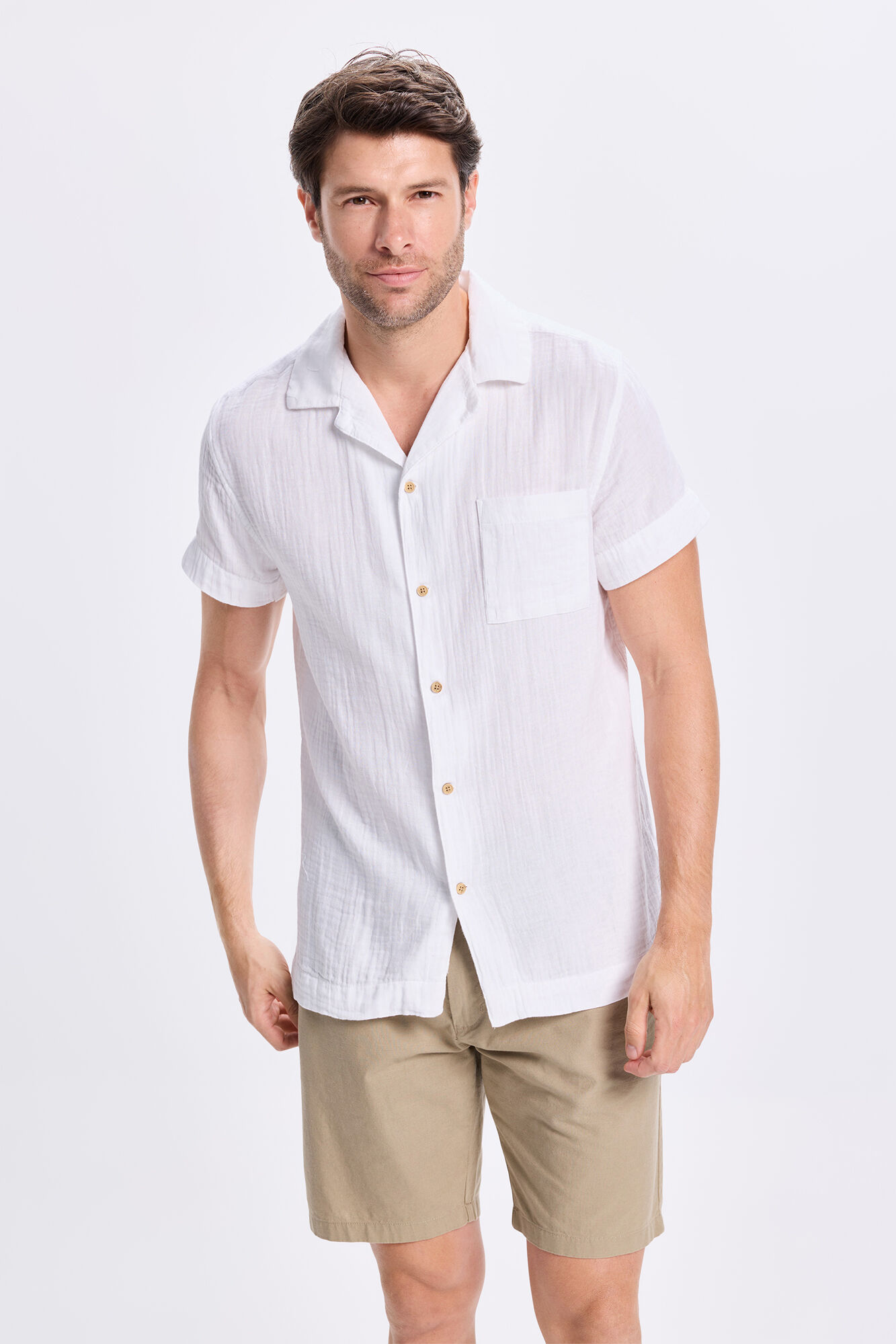 Milano Camisa Solapa Corta