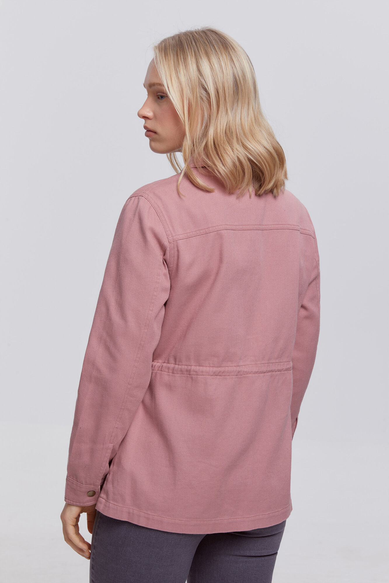 Milano Chaqueta algod&oacute;n efecto lavado Rosa