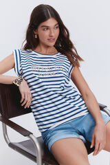 Milano Camiseta sin mangas estampada Marfil