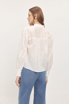 Fifty Outlet Blusa voile volante. Blanco