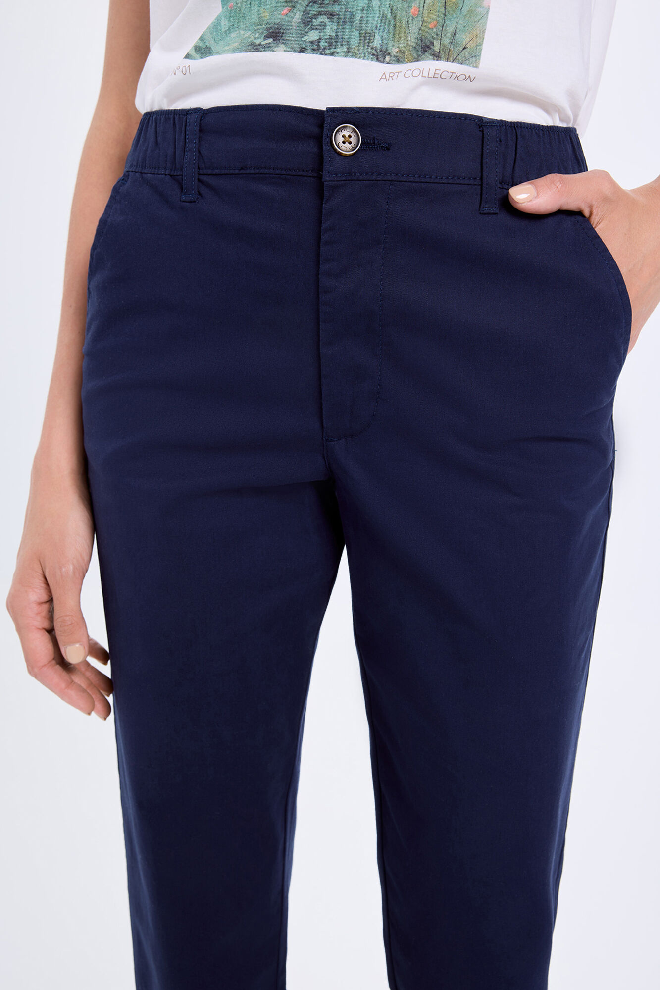 Milano Pantal&oacute;n deportivo con cintura el&aacute;stica Navy